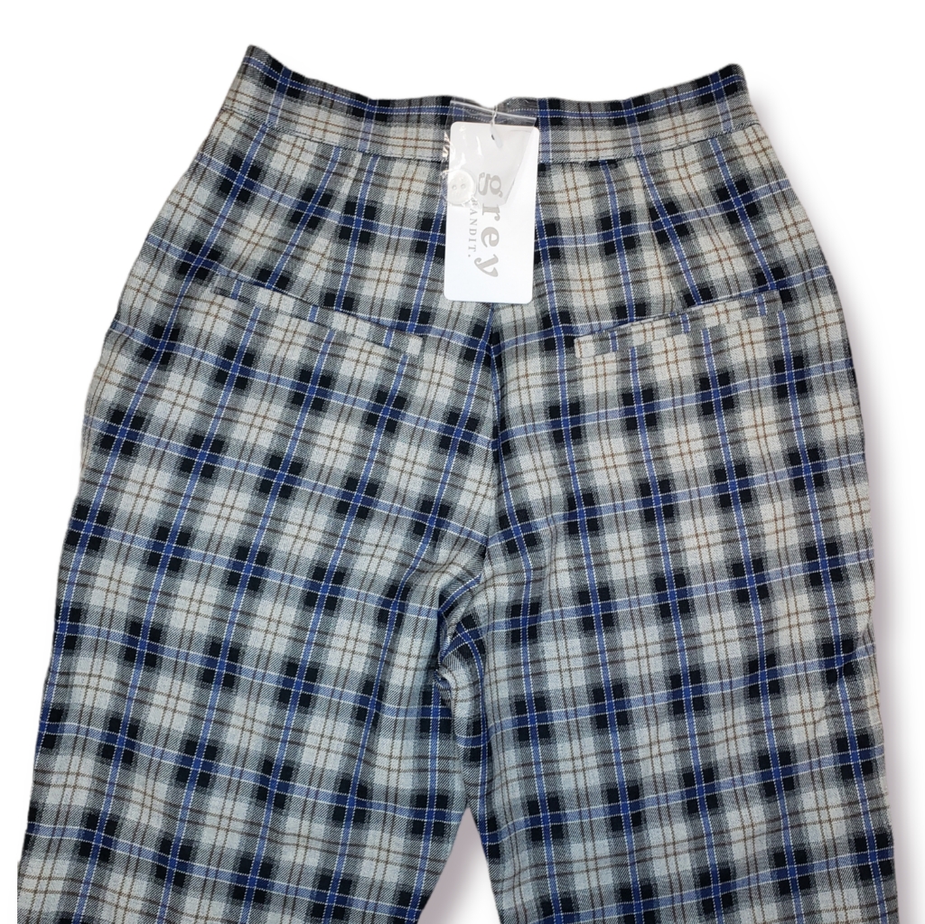 Grey Bandit Plaid Skinny Pant Slacks Trousers Size Xs New With Tags — image 3 of 7